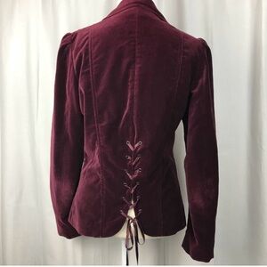 *ISO* this Divided by H&M Burgundy Velvet Lace-Up Back Blazer
